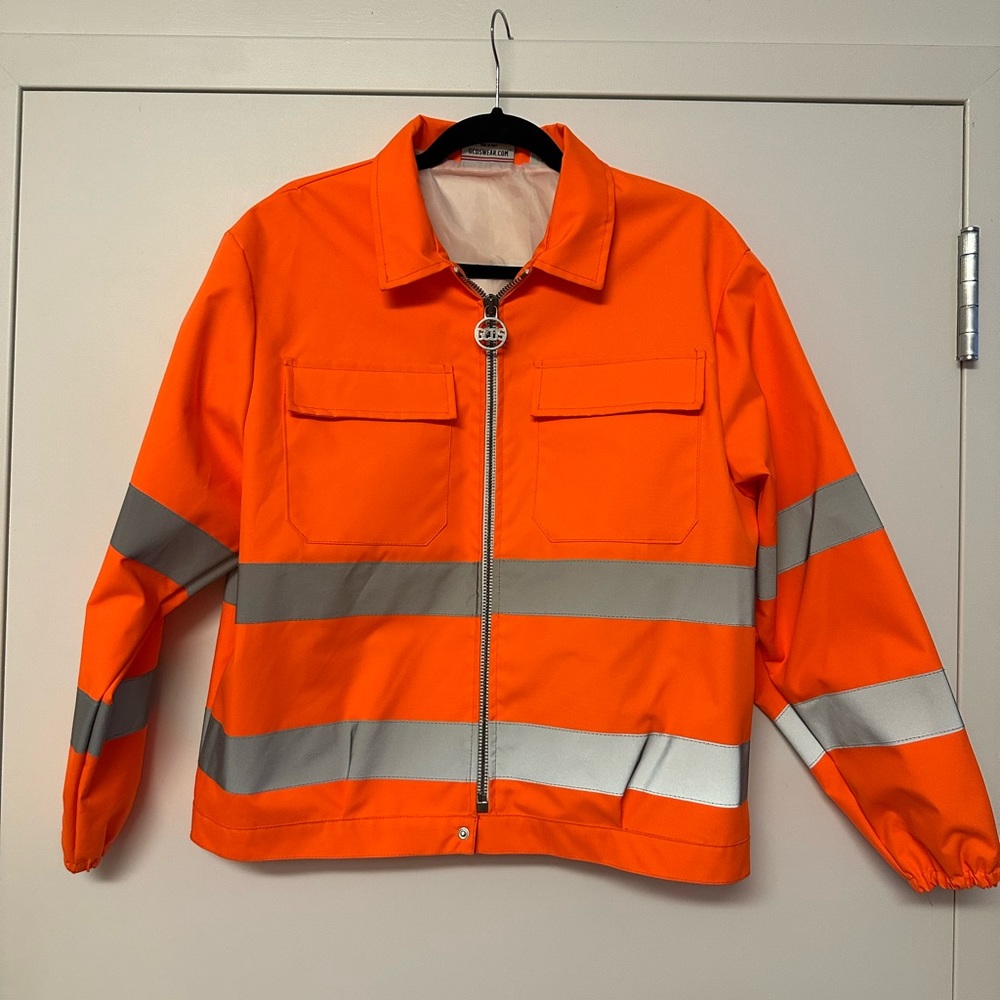 GCDS unisex worker jacket with reflectors. Size S. Oversized, fits size M too.